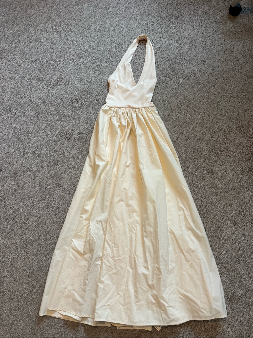 Commence Cream Halter Maxi Dress